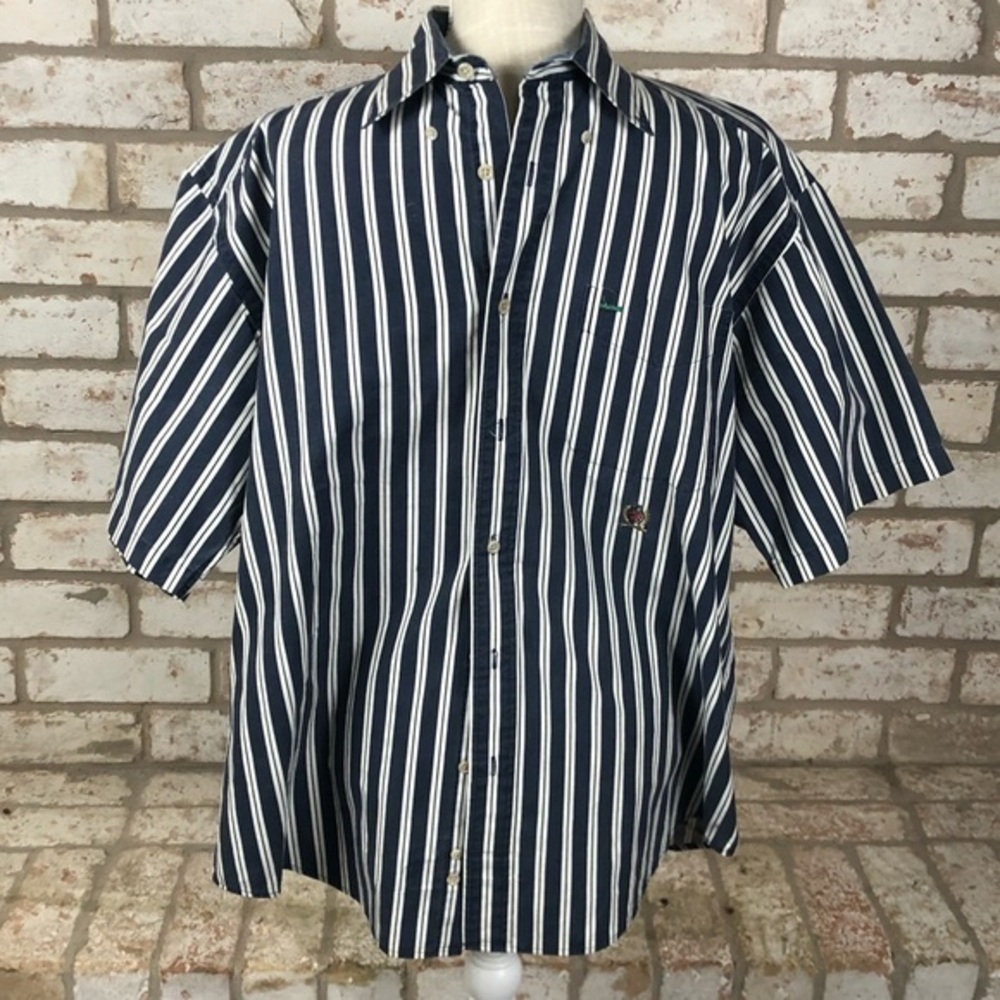 Vintage Tommy Hilfiger Striped Short Sleeve Shirt